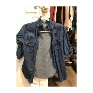 Denim button up
